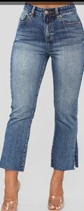 Fashion Nova side Slit High Rise Jeans